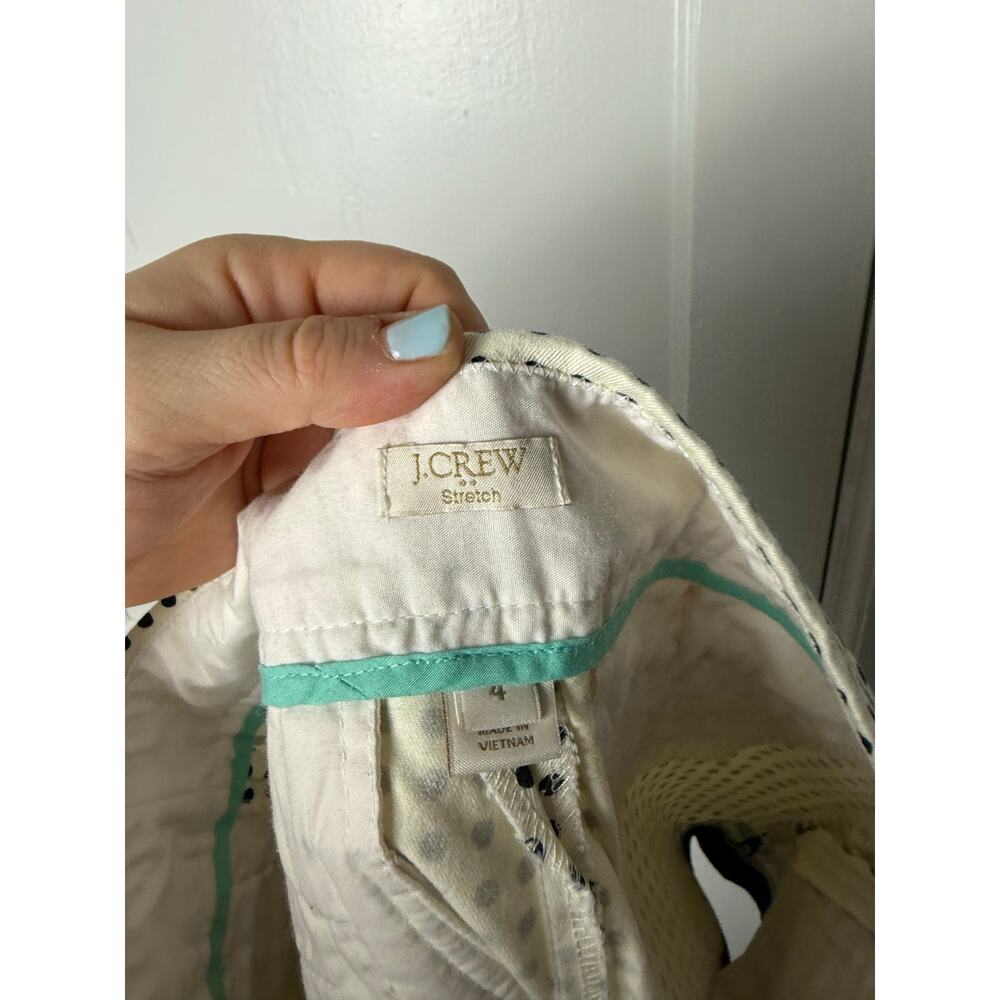 J. Crew Factory Stretch Polka Dot Chino Shorts Twee Hipster Minimalist Women's 4 - Picture 6 of 8